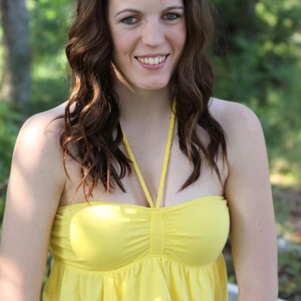 Bright cheery yellow halter top